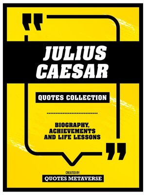 cover image of Julius Caesar--Quotes Collection
